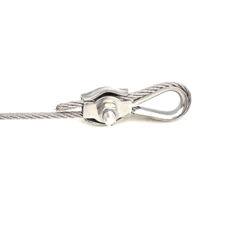 Bingyu BX-21 304 Stainless Steel Wire Rope Single Clamp, Wire Rope Accessories, Brake Cable Clip, Single Clamp M5 [10pcs]