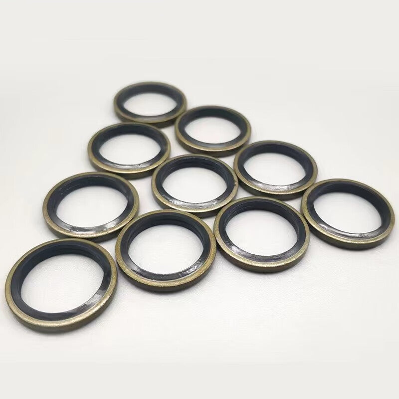 ZHIDE Nitrile Rubber Composite Gasket, Black, 33 (33.4*42*2)