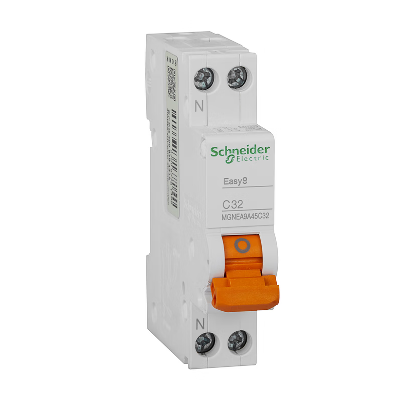 Schneider Electric small circuit breaker, EA9A45 phase + neutral C32A; MGNEA9A45C32