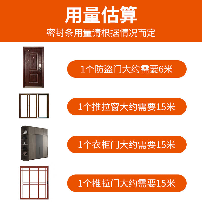 Xijun Security Door Silicone Sealing Strip, Sound Insulation Strip, Windproof Self-Adhesive Strip [6 Meters Long] L-shaped 10*1 Suitable for gaps of 0.5-1.5mm