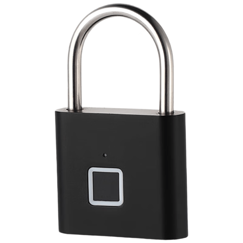 Duo Smart Fingerprint Padlock, Home Use, Electronic Small Lock, Door Anti-theft, Drawer Lock, Cabinet Lock, Matte Black