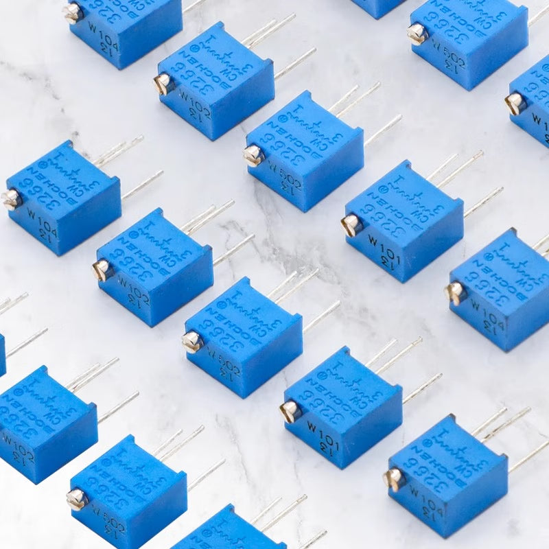 Huijun 3362P Adjustable Precision Potentiometer, 500K (504), 10 units.