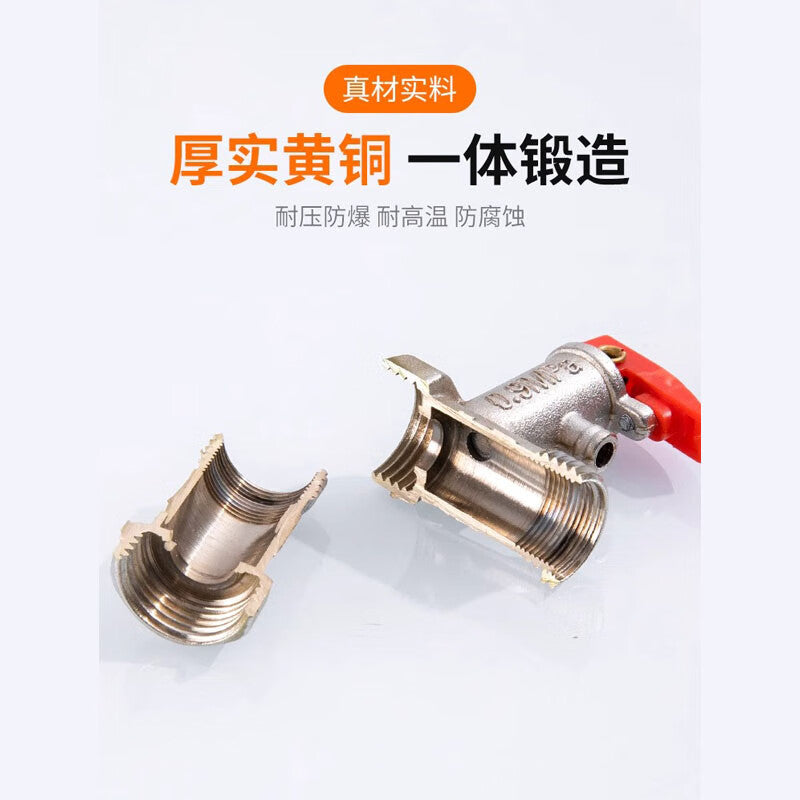 Thousand-speed wheel, thickened copper body, universal safety valve for electric water heaters, pressure relief valve, pressure reducing valve, check valve, exhaust accessory. Water heater safety valve [1.0 MPa], copper material.
