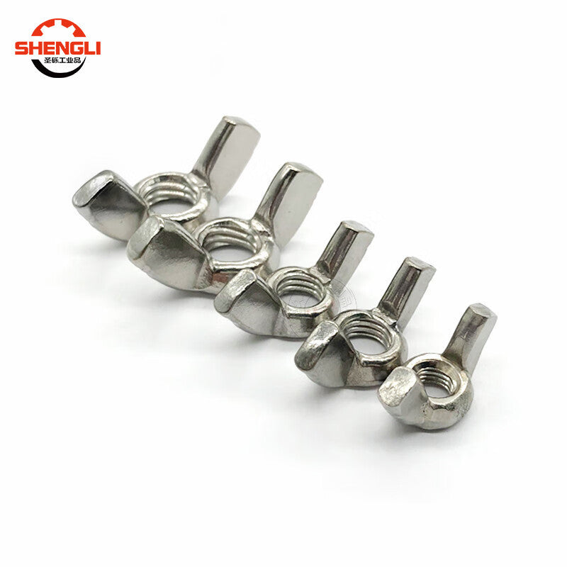 Saint-Struck 304 Stainless Steel Wing Nut, Wing-Shaped Screw Nut, Hand-Tightening Ingot Nut, M5 [20 Pieces]