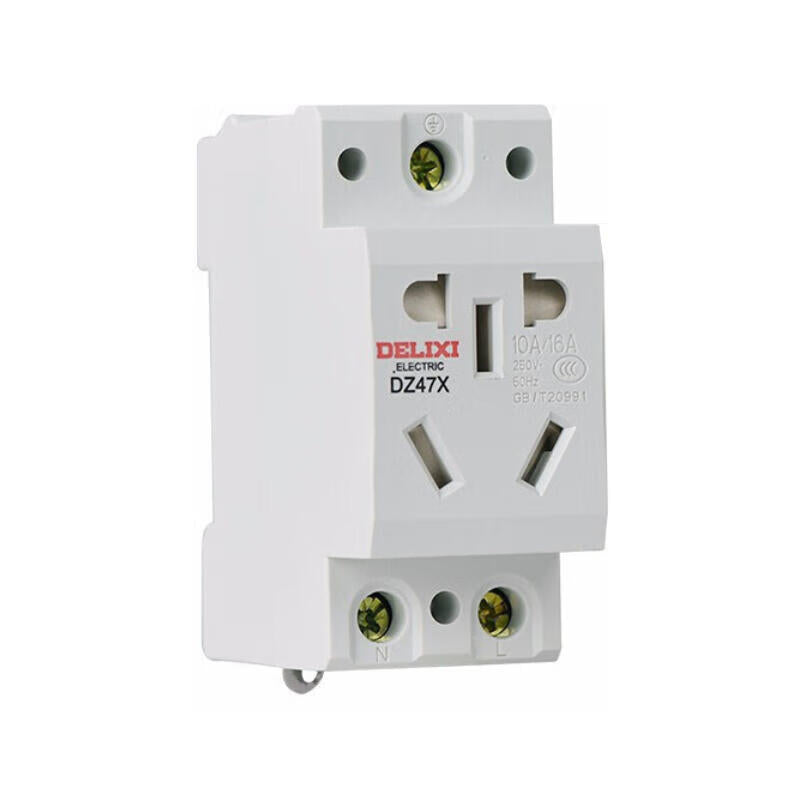 Delixi Electric DZ47X Modular five-hole socket single-phase two-pole 10A + single-phase two-pole with grounding 10A; DZ47X510