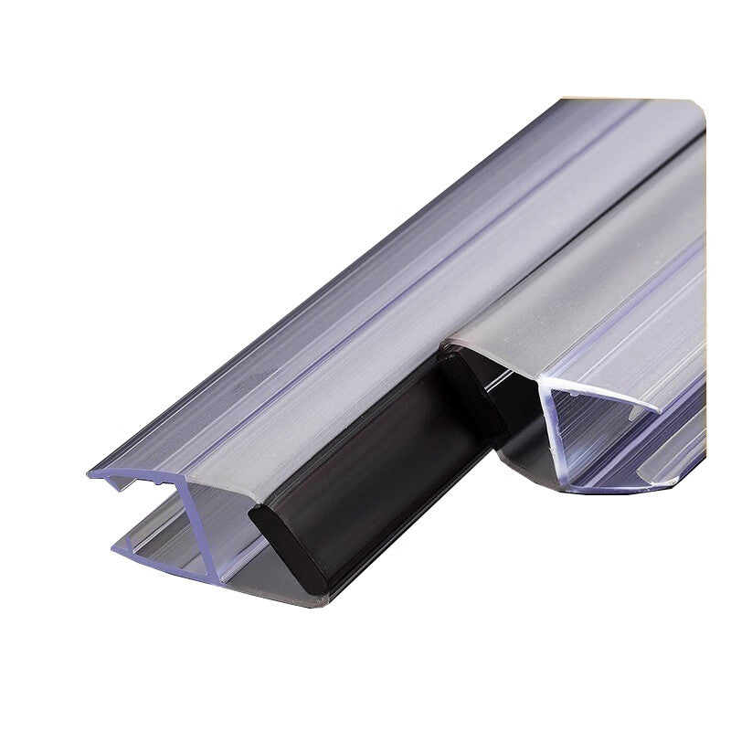 Mucang Shower Enclosure Water Barrier Strip, Bathroom Glass Door Waterproof Sealing Strip, Anti-collision Strip, Tempered Glass Toilet Door Magnetic Silicone Strip. Unit: Piece