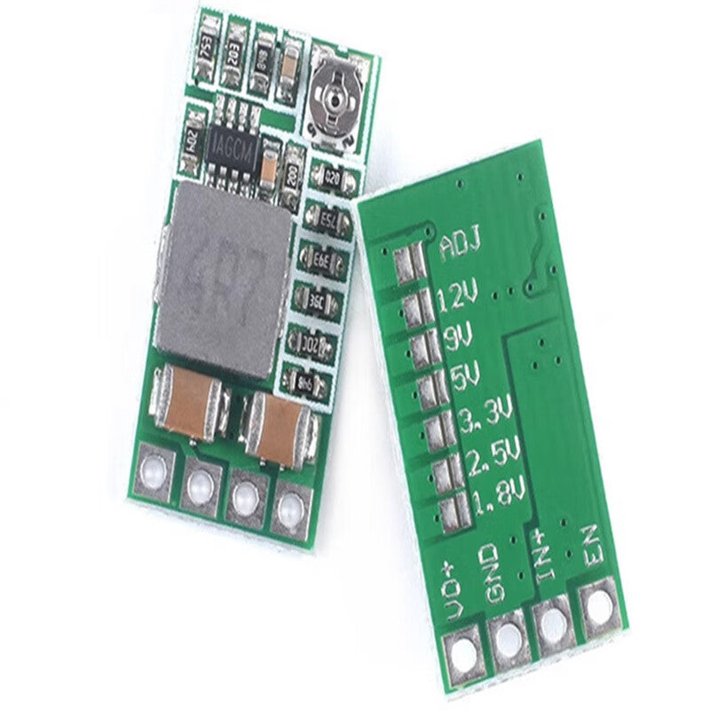 Ouhuayuan DC-DC Adjustable Step-Down Module, Mini Size, 4-24V/12V/24V to 5V/3A, 97.5% Vehicle Efficiency