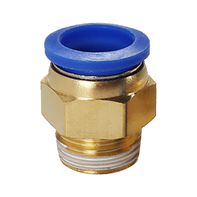 Yahai PC8-04 Quick-Connect Fitting: Blue-Black Threaded Design