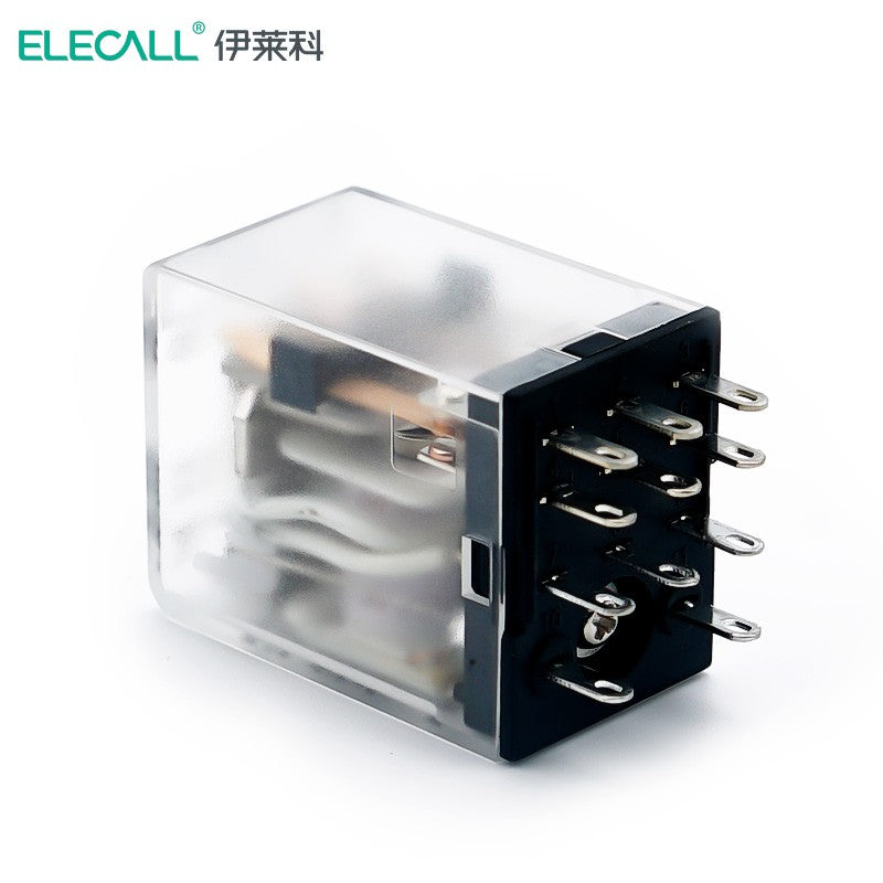 ELECALL HH53P small intermediate relay DC three open and three closed with light without base electromagnetic relay set 11 feet MY3NJ DC24V