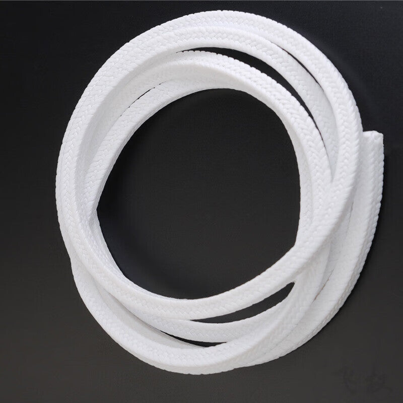 Crouching Tiger, Hidden Dragon; PTFE Packing; High Temperature and Corrosion Resistant Sealing Rope; Black and White PTFE Filler; White Oil-Free; 12mm*12mm - 1 meter