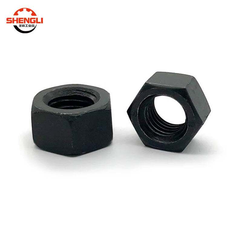 Saint-Gravel Blackened GB6170 High-Strength Blackened Hexagonal Nut, Grade 8, M6 [200 pieces]