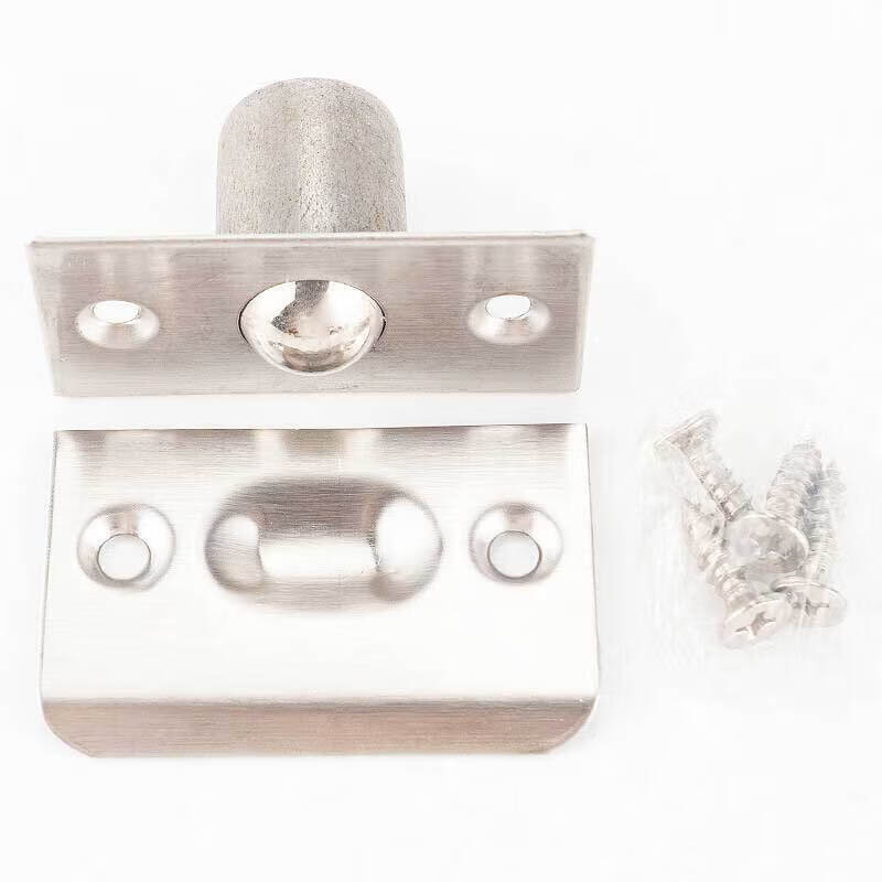 Winstan WSX183 Adjustable door catch with concealed spring for wooden doors and KTV room doors. Includes screws. Made of brushed steel.
