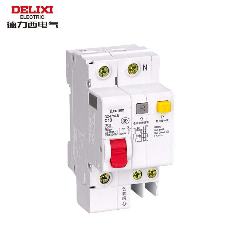DELIXI ELECTRIC air switch AC miniature leakage circuit breaker high current leakage circuit breaker DZ47sLE 1P+NC type 25A