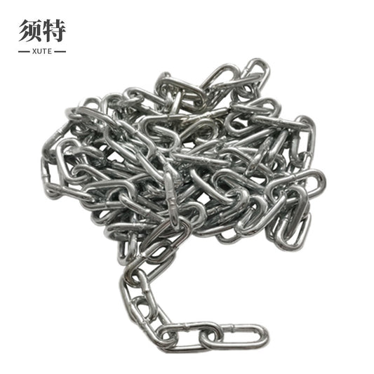 XUTE 6mm*1m galvanized iron chain, anti-theft, thickened and extended, extra thick welded iron chain for dogs, locks, and cattle tethering.