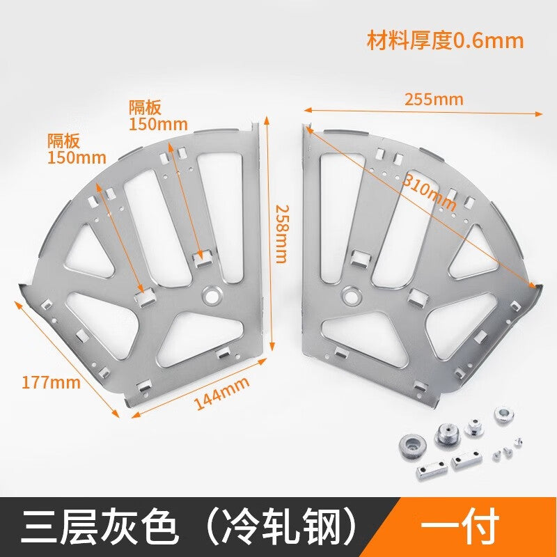 High-speed wheel, gray cold-rolled steel shoe cabinet flip rack, professionally electroplated high-quality flip rack, three-layer gray cold-rolled steel.