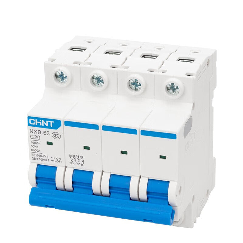 Chint (CHNT) small circuit breaker air switch overload air switch DZ47 upgraded industrial circuit breaker NXB-63-4P-C-20A