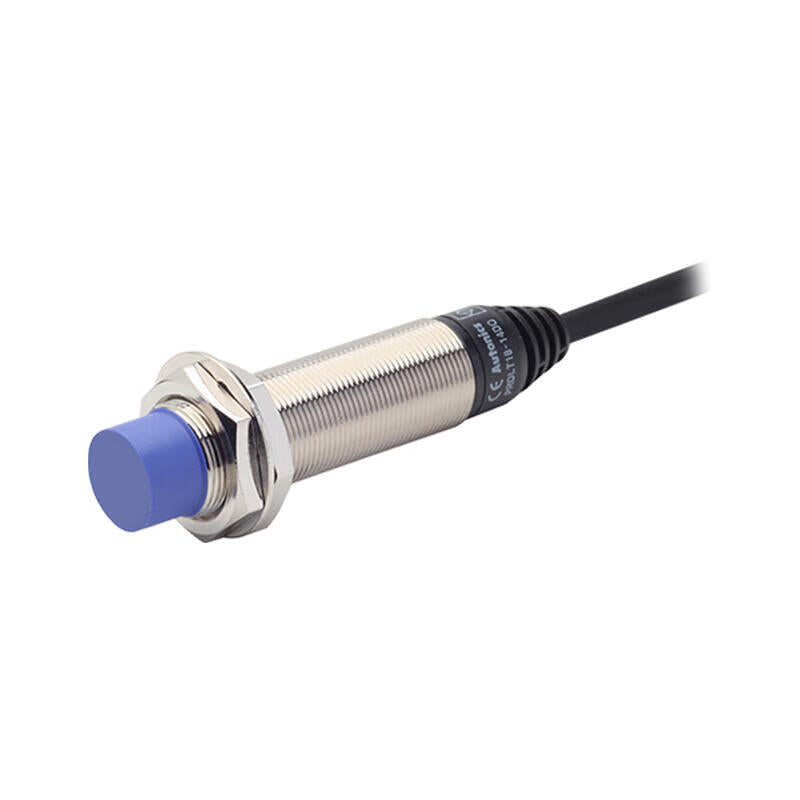 Autonics inductive cylindrical proximity switch 3-wire cable 2m detection distance 14mm PNP; PRDL18-14DP2