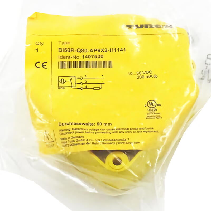 TURCK inductive sensor; Bi50R-Q80-AP6X2-H1141