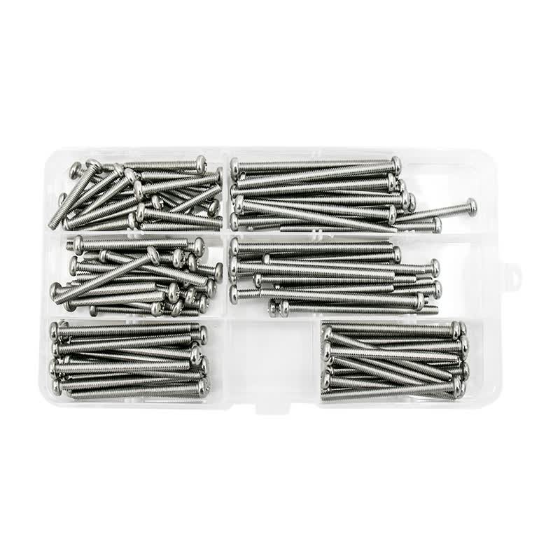 Haisdic [Beijing Warehouse Delivery] 304 Stainless Steel Socket Panel Screws GB818 M4 Round Head Screw Set (2008 Model) 1 Box HKZ-156
