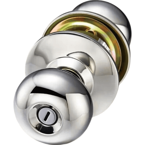 Fly.Globe Spherical Lock for Indoor Dormitory Bedroom Wooden Doors, Bathroom Toilets, and Washrooms (304 Stainless Steel, Universal Model)
