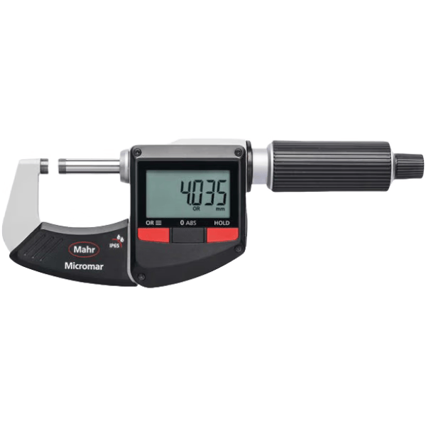Mahr 40EWR High-Precision Micrometer, IP65 Dustproof and Waterproof, Original Precision Micrometer, Industrial Precision Outside Micrometer/Millimeter 4157011/0-25mm