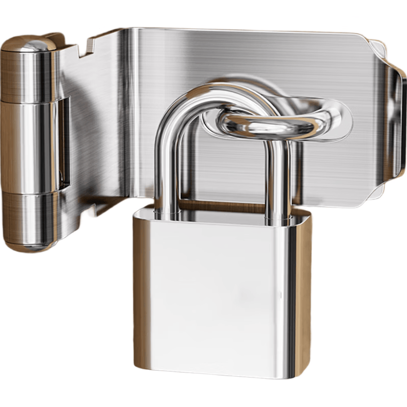 Chuke stainless steel door lock latch, bolt, right-angle door nose, latch, padlock, latch.