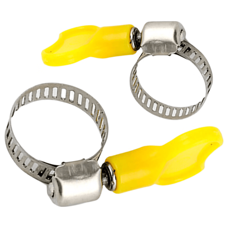 Steel Precast Products - Stainless Steel Hose Clamps, 16-25mm, 10-pack, Plastic Handle Type, Water Pipe/Gas Pipe Fixing Connector