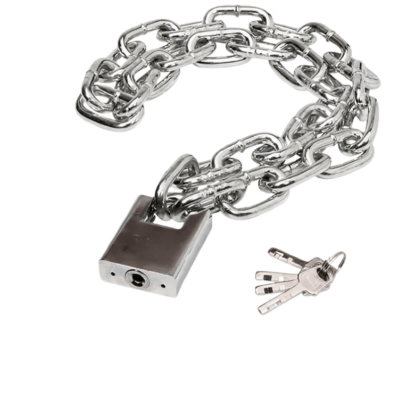 Chuke chain lock, anti-theft chain lock, anti-cutting iron chain lock, bicycle lock, electric bicycle chain padlock, thickened 0.5m.