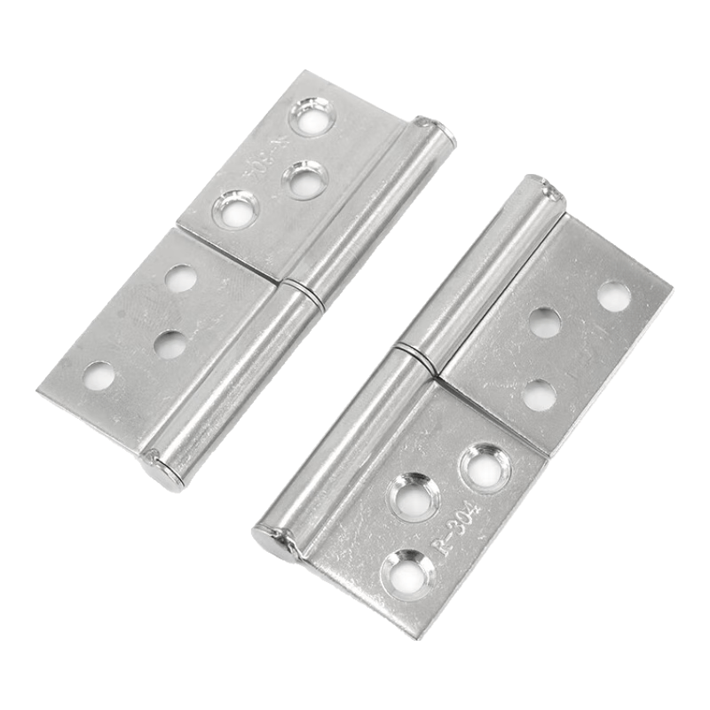 Bingyu Stainless Steel Flag-Shaped Hinges, Removable Fire Door Hinges, 3-inch 1.5mm Thick (Two Pairs Per Set), with Screws, BH-611