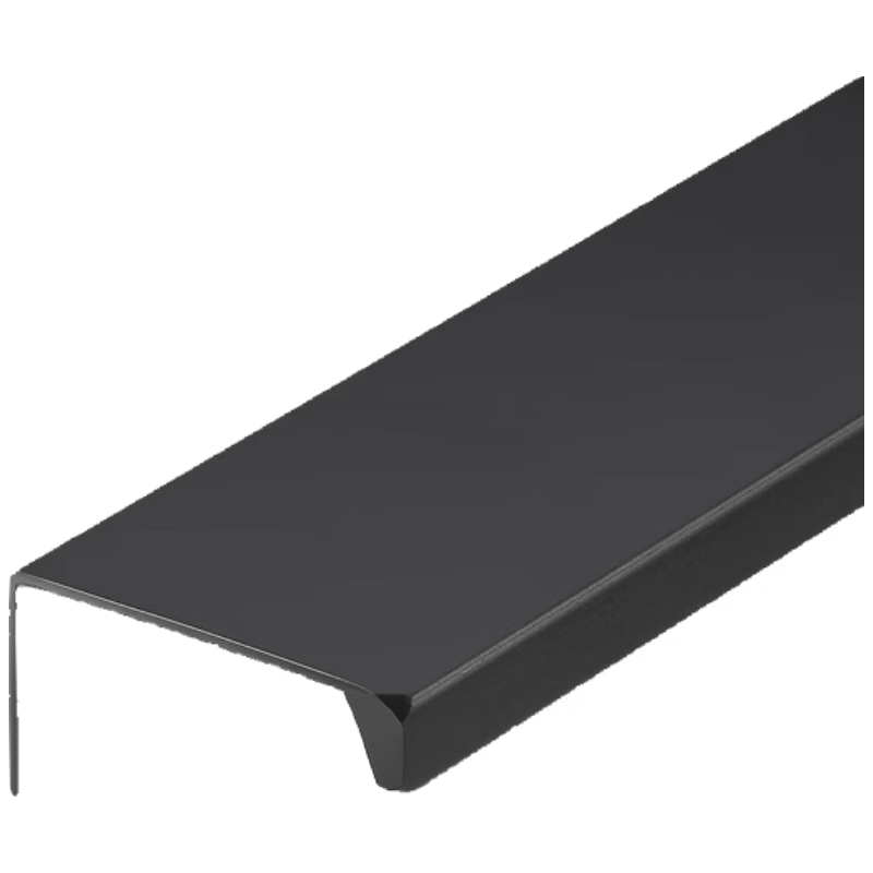 Panggu Precision Wardrobe Invisible Handle, Modern Minimalist Drawer Cabinet Door Edge Sealing, Long Door Handle, 32mm Wide - 300mm, Matte Black