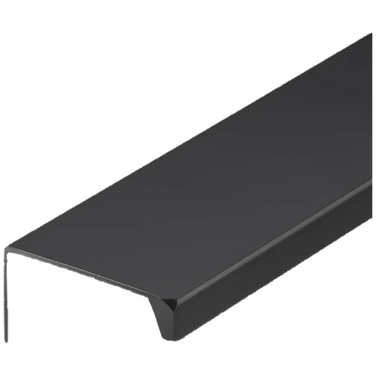 Panggu Precision Wardrobe Invisible Handle, Modern Minimalist Drawer Cabinet Door Edge Sealing, Long Door Handle, 32mm Wide - 300mm, Matte Black