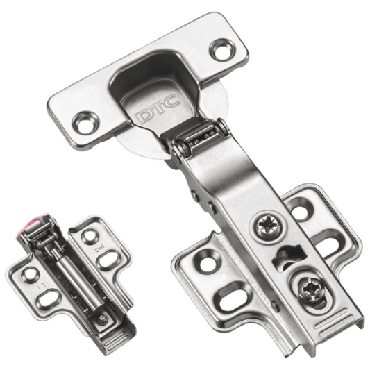 DTC Dongtai cabinet door hinges with damping buffer and two-stage force spring release mechanism, B80 full-coverage universal wardrobe door hinges (2-pack)
