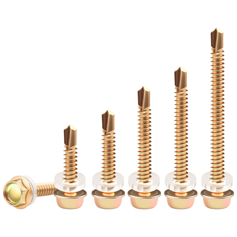 Xiaofeng Precision Zinc-Concentrated Hexagonal Self-Drilling Screws, Corrugated Steel Roofing Screws, Self-Tapping Dovetail Screws, 4.8*25 - Approx. 145 Pieces