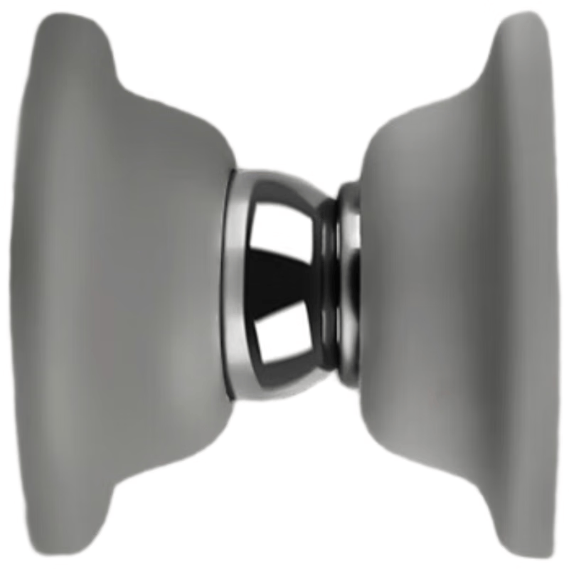 No-drill door catch, silicone doorstop for bathrooms, strong magnetic suction for glass doors, gray short door catch.