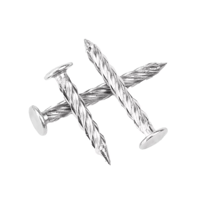 GOOS thickened threaded nails, anti-theft mesh fixing nails, twist nails, steel nails, cement nails, burst screws, carbon steel M8*100 (50 pieces)