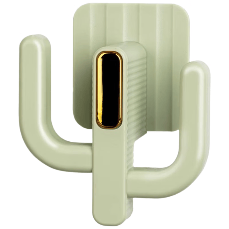 Thousand-speed wheel slipper rack, no-drill wall-mounted shoe organizer, toilet storage hook, Nordic green [No nail installation required] [Pack of 3]
