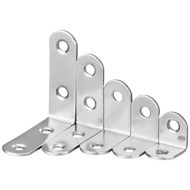 Hantiangong 90-degree right angle fixing plate, thickened stainless steel corner bracket, angle iron fixation bracket, 20 pieces per pack, L-shaped corner bracket