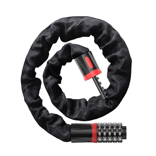 Huangchi combination chain lock, thickened chain, anti-theft bicycle lock, electric bike, mountain bike, glass door lock, 100cm