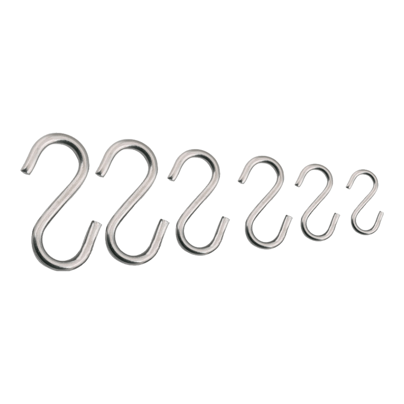 Anselene Stainless Steel S-Hooks, 304 Stainless Steel S-Hooks, Clip-on S-Hooks, Standard Fasteners, M2×29mm (50 pieces/pack) 23171