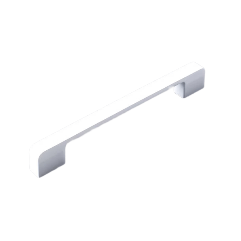 Panggu Precision Cabinet Door Handles, Modern Minimalist Drawer, Cabinet, and Wardrobe Handles, 128mm Hole Spacing/138mm Length, White Lacquer.
