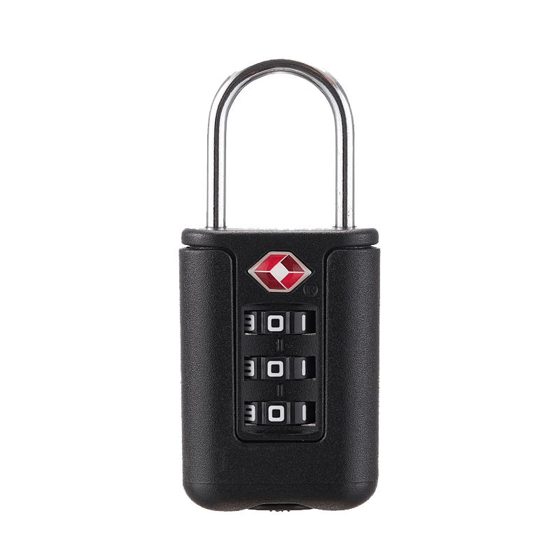 Du's combination lock for student dormitories, TSA customs locks, luggage, backpacks, high-speed rail, Europe, America, airlines, small padlocks for international travel, black.