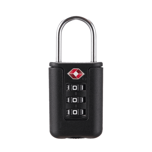 Du's combination lock for student dormitories, TSA customs locks, luggage, backpacks, high-speed rail, Europe, America, airlines, small padlocks for international travel, black.