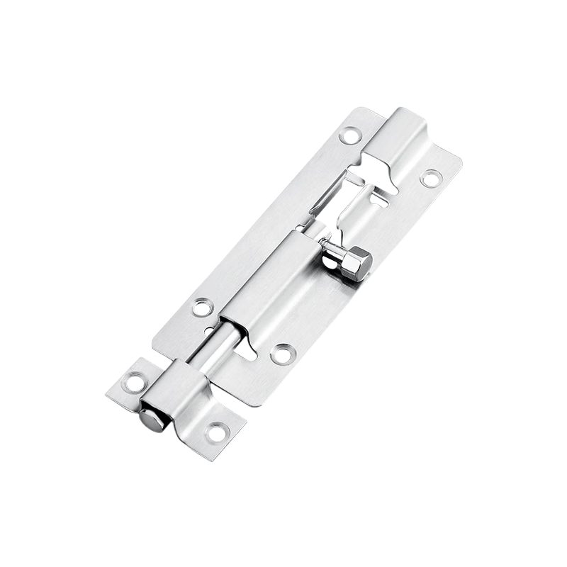 Steel Products - Old-fashioned square 5-inch door bolts, 304 stainless steel surface-mounted latches, door bolts, and locks, thickened anti-theft type.