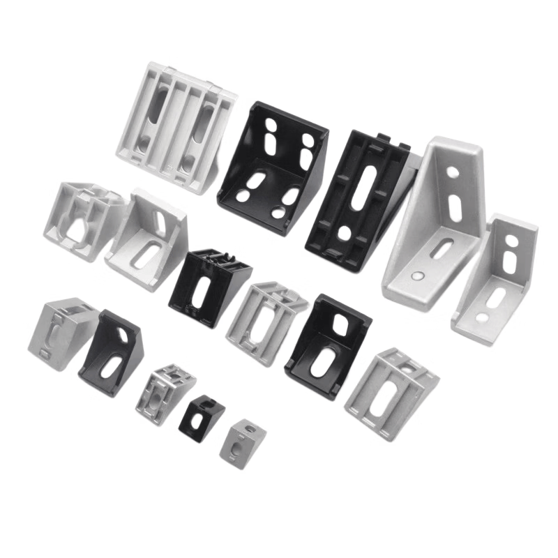 Haisik Industrial Aluminum Profiles, Aluminum Alloy Angle Brackets, with Screws, 2028 Standard T-Nut Set (4 Sets) HKxy-8 [Beijing Warehouse Delivery]