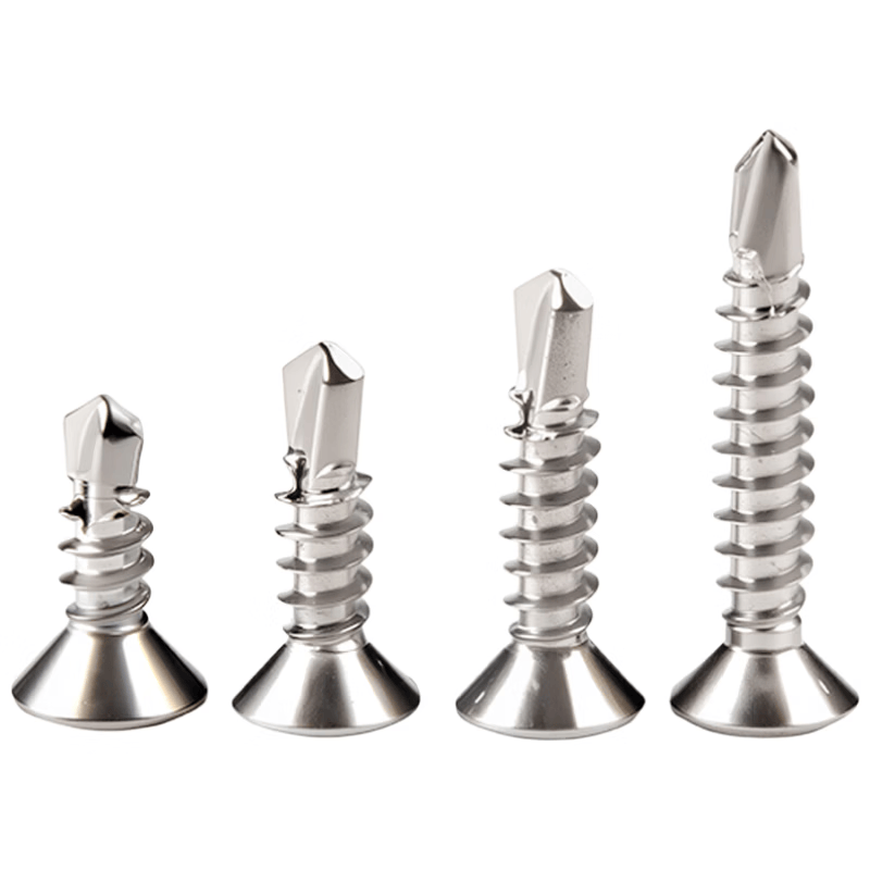 Xiaofeng Precision 410 Stainless Steel Phillips Countersunk Head Self-Drilling Dovetail Screws ST4.2*16 [100 pieces]