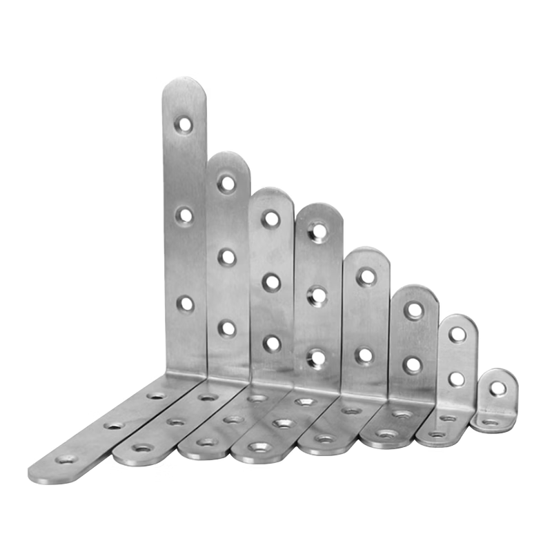 Haisdic Stainless Steel Corner Brackets, 90-degree Right Angle Corner Brackets, L-shaped Corner Brackets, Fixing Brackets (with mounting screws), Size 6, 65×65×20mm (10 pieces), HKW-269