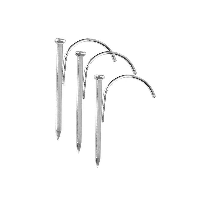 Huabi water pipe hooks, square hooks, hardened cement nails, integrated hook and fixing nails, wall-mounted hooks and conduit clips, for 4-point and 20mm pipes (white, 30 pieces).