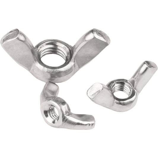 Tengchi (CT) 316 Stainless Steel Wing Nuts, Butterfly-Shaped Nuts, Ingot-Shaped Ram's Horn Hand-Tightening Nuts M8 (10 pieces)