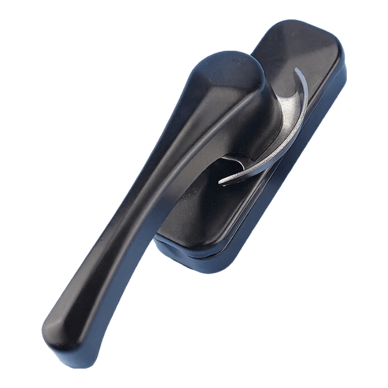 Haisik Door and Window Locks [Beijing Warehouse Delivery] Universal Crescent Lock, Glass Sliding Door Lock, Sliding Window Lock, Concealed Hole, Matching Hook Screws, Elegant Black HKsq-152