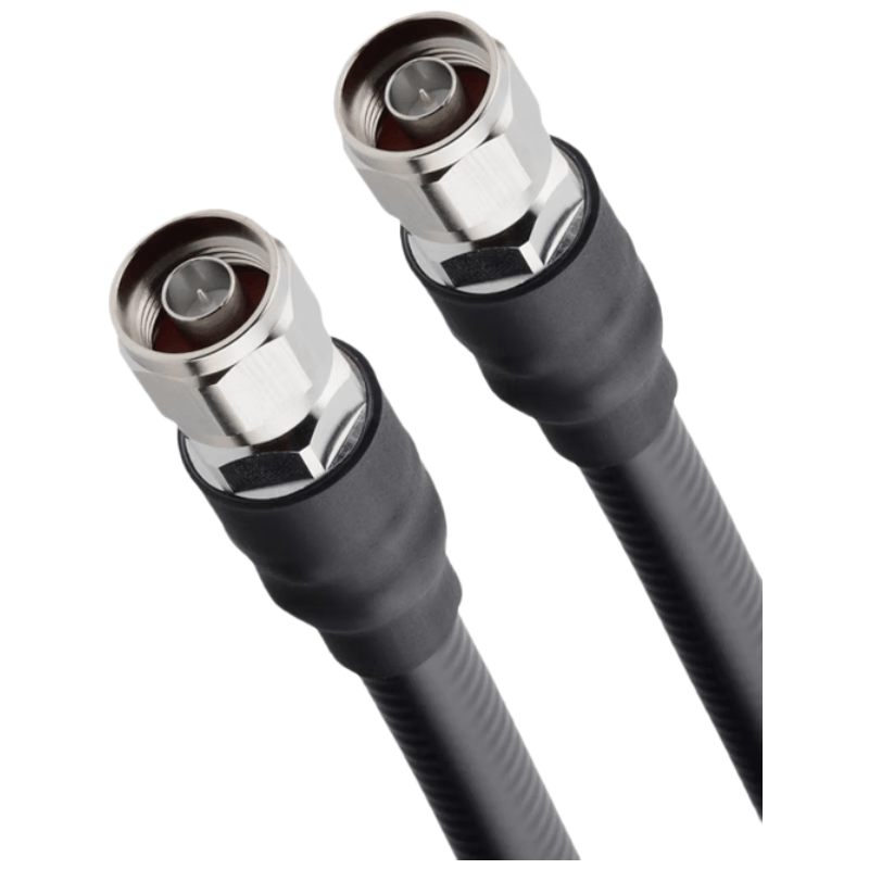 Requires 1/2 ultra-flexible feeder cable, N-to-N male 50-9 RF coaxial amplifier connection cable, 30 meters, SX-1/2-NN-JJ30